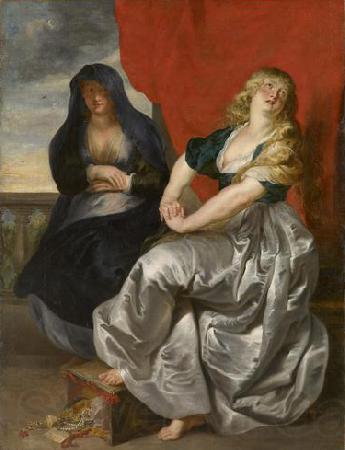 Peter Paul Rubens Reuige Magdalena und ihre Schwester Martha Norge oil painting art